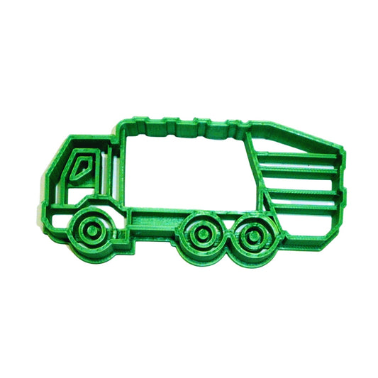 6x Garbage Truck Fondant Cutter Cupcake Topper 1.75 IN USA FD2606