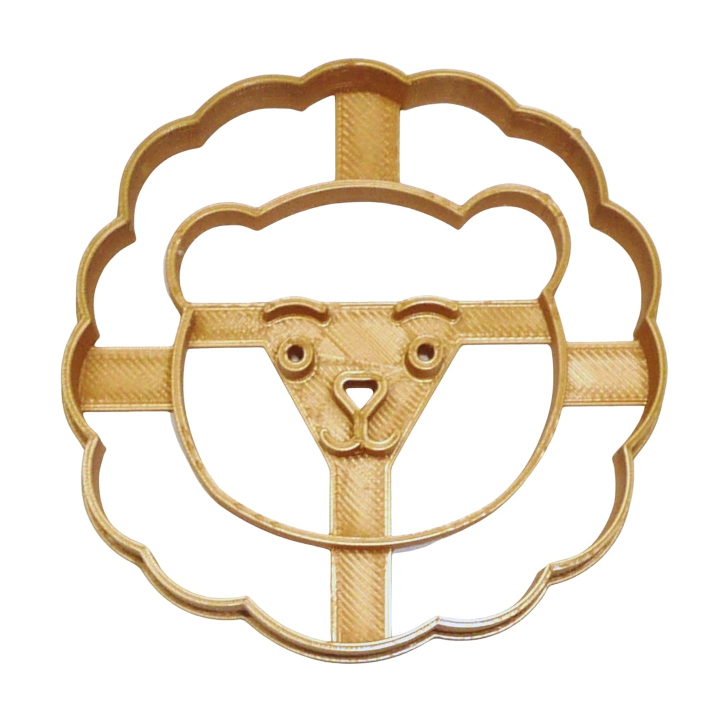 6x Lion Face Detail Fondant Cutter Cupcake Topper 1.75 IN USA FD2622