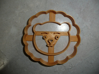 6x Lion Face Detail Fondant Cutter Cupcake Topper 1.75 IN USA FD2622