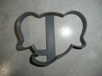Elephant Outline Face Zoo Animal African Safari Cookie Cutter Made In USA PR2624