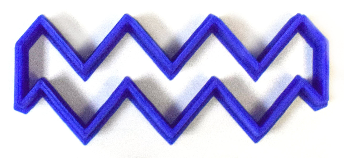 6x Chevron Shape Pattern Fondant Cutter Cupcake Topper 1.75 IN USA FD262
