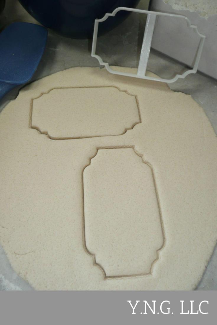 Diane Frame Fancy Rectangle Plaque Cookie Cutter Made In USA PR271