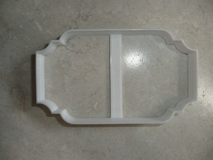 Diane Frame Fancy Rectangle Plaque Cookie Cutter Made In USA PR271