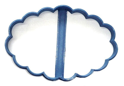 6x Oval Frame Plaque Fondant Cutter Cupcake Topper 1.75 IN USA FD273