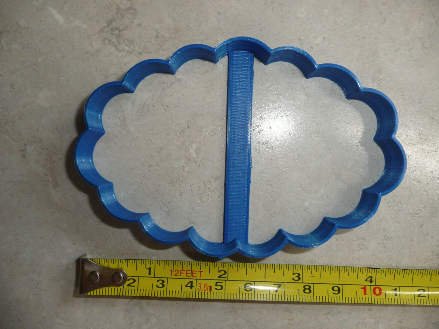 Oval Frame Scallop Edge Plaque Cookie Cutter Made In USA PR273