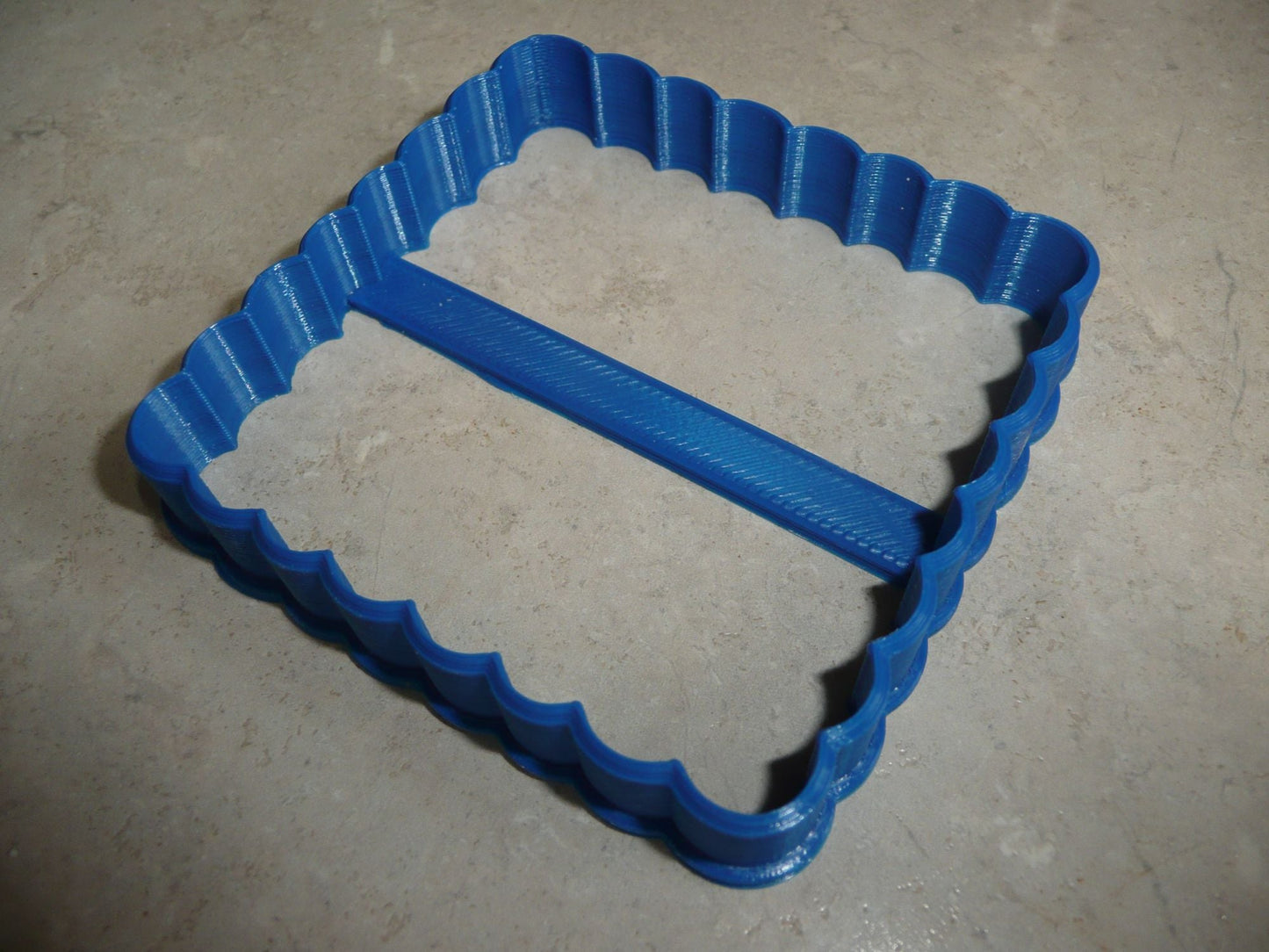 6x Scallop Square Frame Fondant Cutter Cupcake Topper 1.75 IN USA FD282