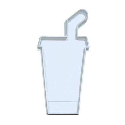 6x Soft Drink Cup Straw Soda Fondant Cutter Cupcake Topper 1.75 IN USA FD2874