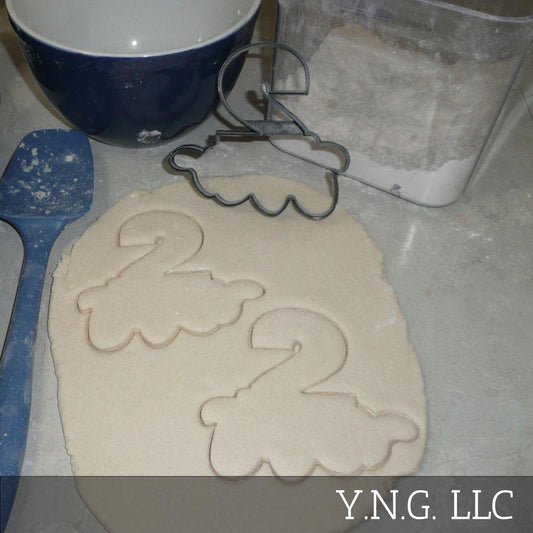Number Two 2 Outline Fancy Word Birthday Cookie Cutter Made In USA PR3002