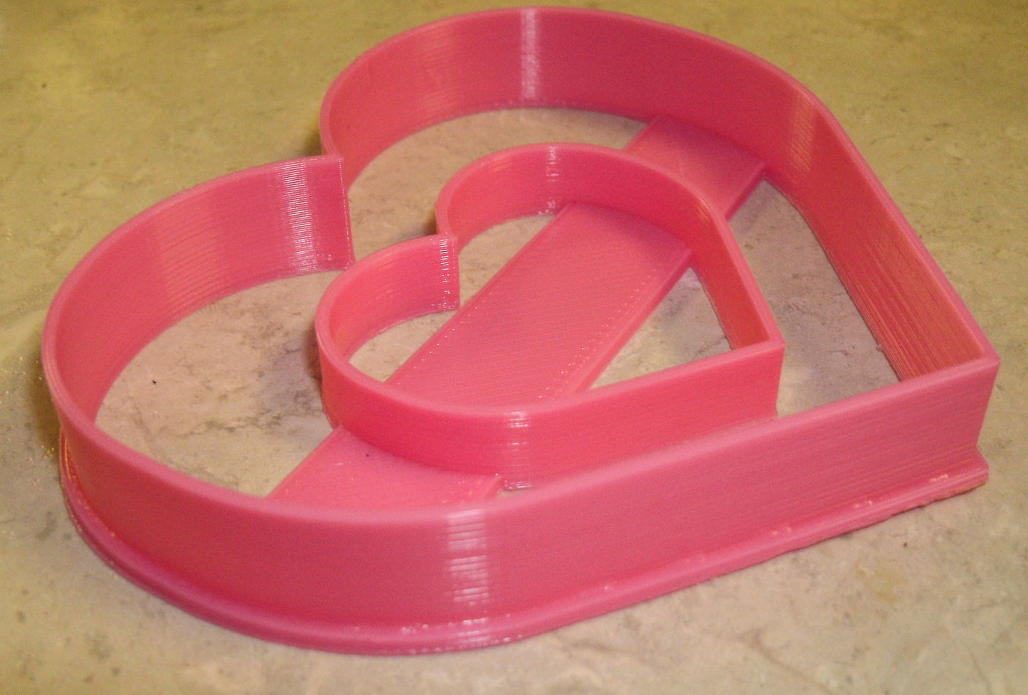 6x Double Heart Love Fondant Cutter Cupcake Topper 1.75 IN USA FD301