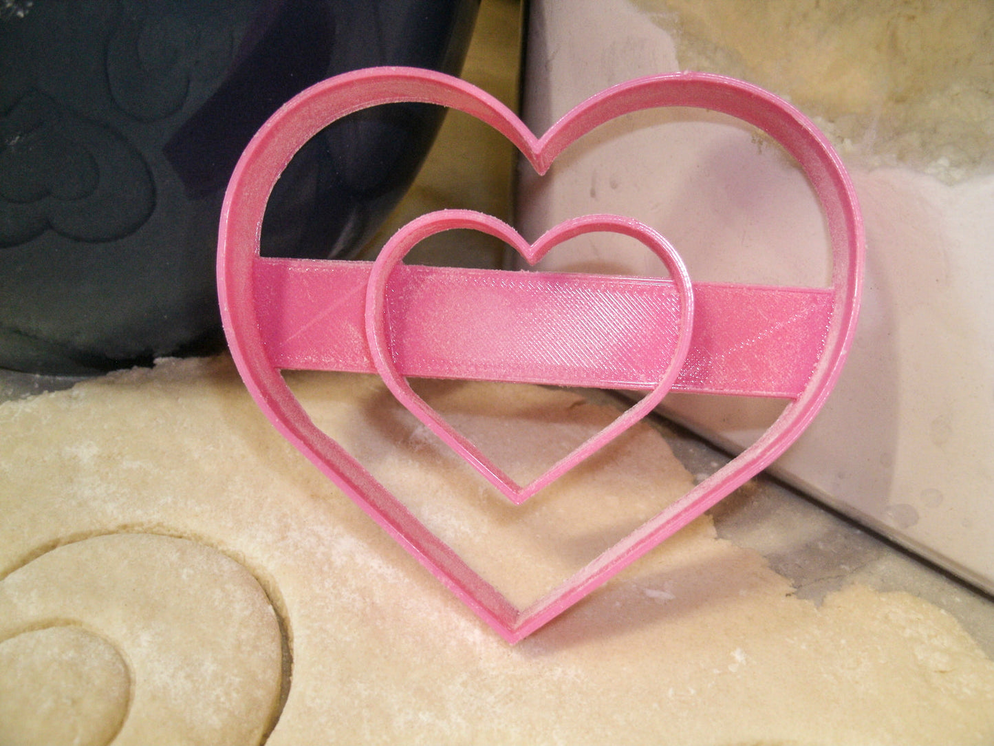 Double Heart Love Wedding Anniversary Cookie Cutter Made In USA PR301