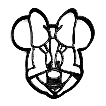 Minnie Mouse With Bow Detailed Face Cartoon Cookie Cutter Made In USA PR3025