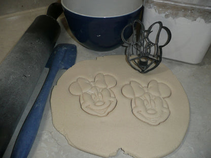 Minnie Mouse With Bow Detailed Face Cartoon Cookie Cutter Made In USA PR3025