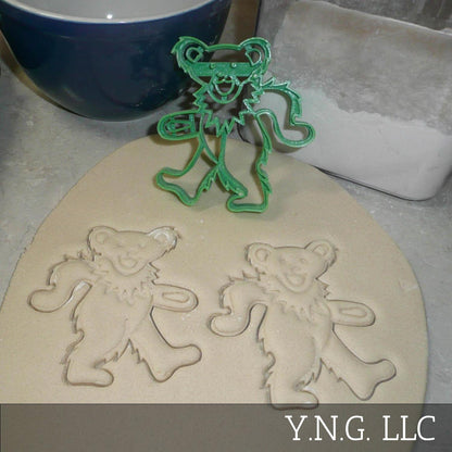 Jerry Garcia Dancing Teddy Bear 1960s Rock Cookie Cutter Made In USA PR3029