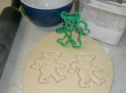 Jerry Garcia Dancing Teddy Bear 1960s Rock Cookie Cutter Made In USA PR3029