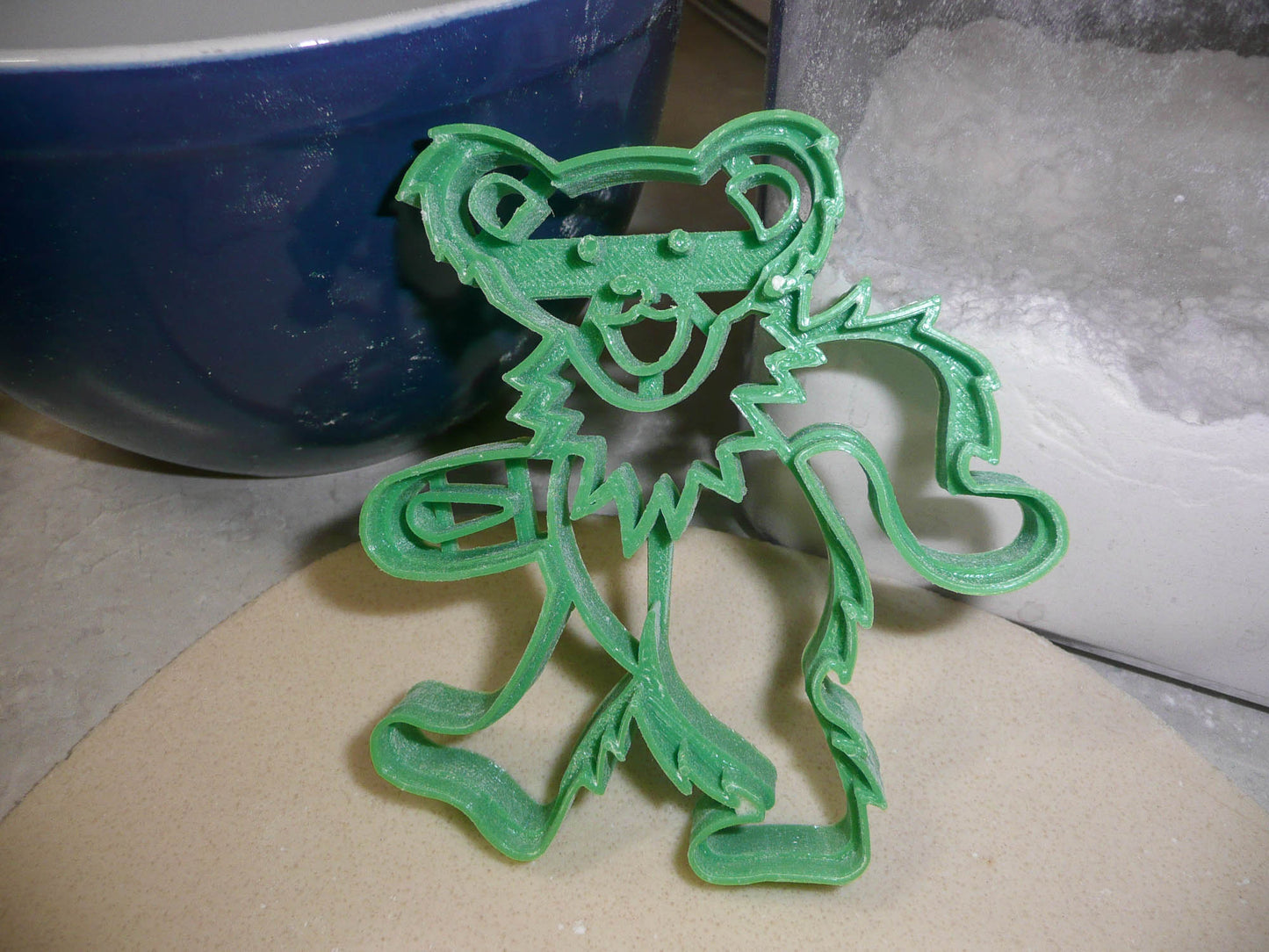 Jerry Garcia Dancing Teddy Bear 1960s Rock Cookie Cutter Made In USA PR3029