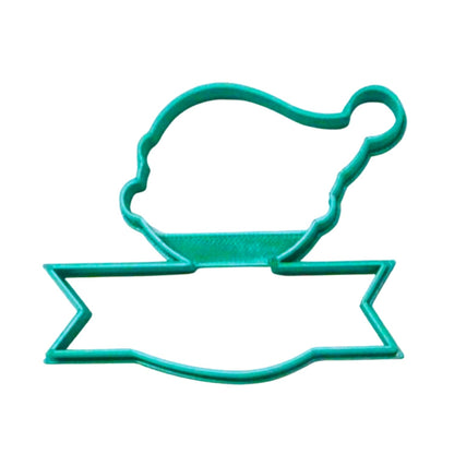 Elf Face Outline With Banner Christmas Cookie Cutter Made In USA PR3033