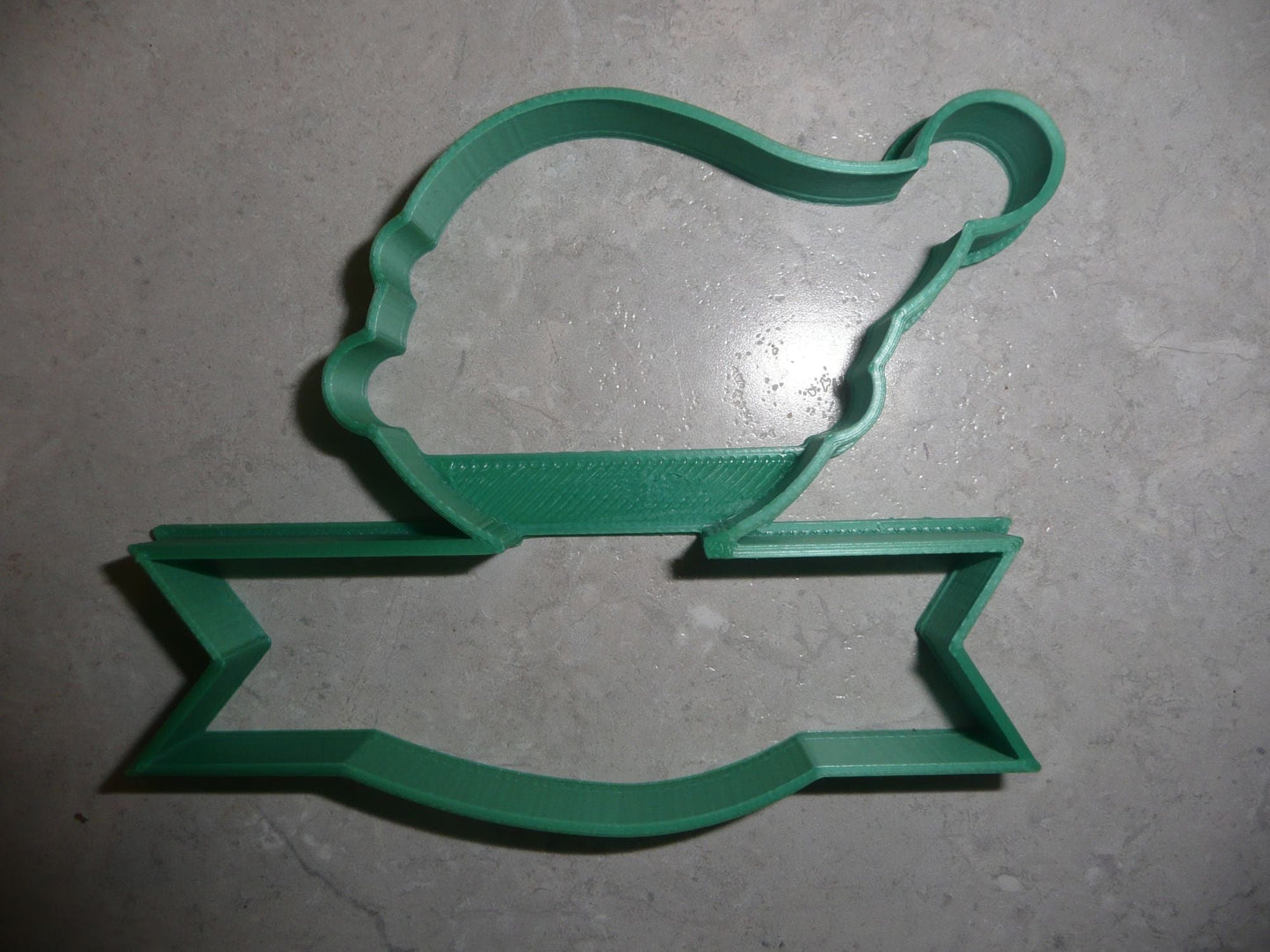 Elf Face Outline With Banner Christmas Cookie Cutter Made In USA PR3033