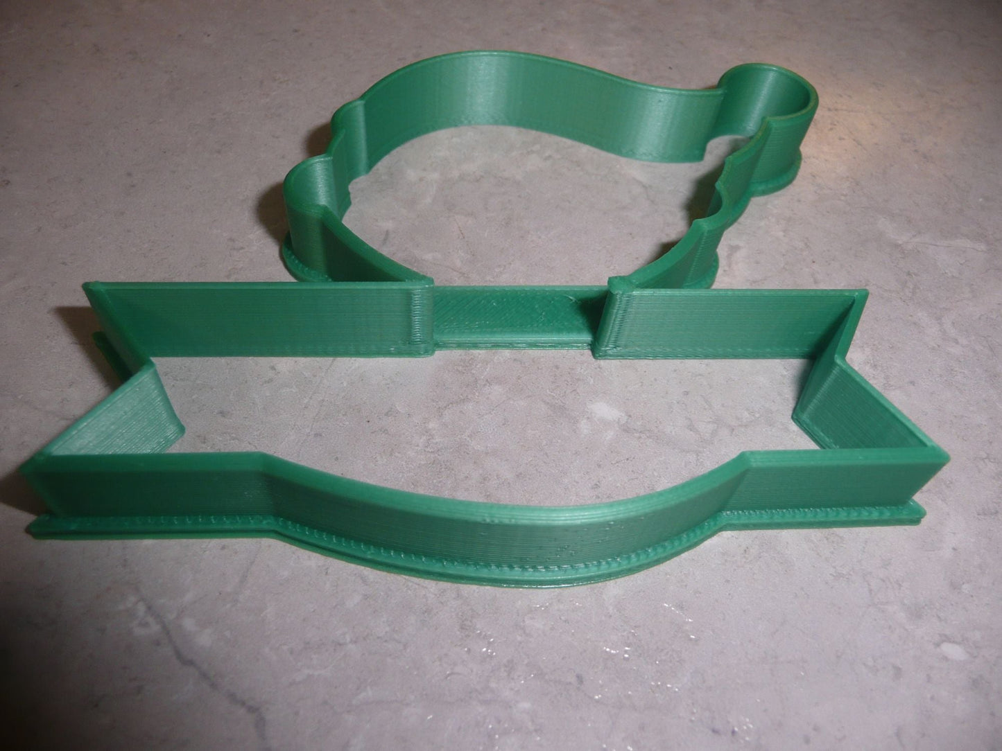 Elf Face Outline With Banner Christmas Cookie Cutter Made In USA PR3033