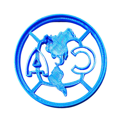 6x Club America Soccer Fondant Cutter Cupcake Topper 1.75 IN USA FD324