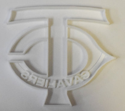 6x TC Letters Cavaliers Fondant Cutter Cupcake Topper 1.75 IN USA FD328