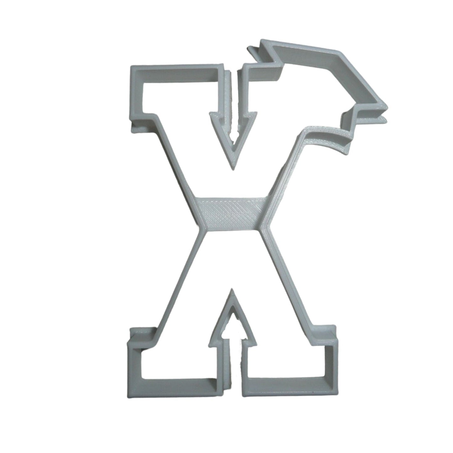 6x Letter X With Graduation Cap Fondant Cutter Cupcake Topper 1.75 IN USA FD3745