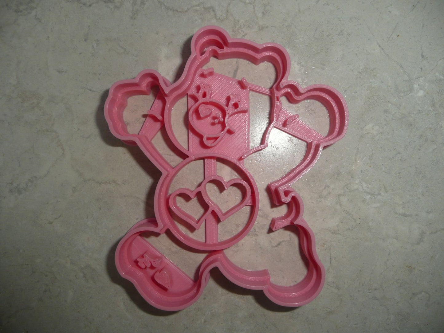 6x Love-A-Lot Bear Care Bears Fondant Cutter Cupcake Topper 1.75 IN USA FD3991