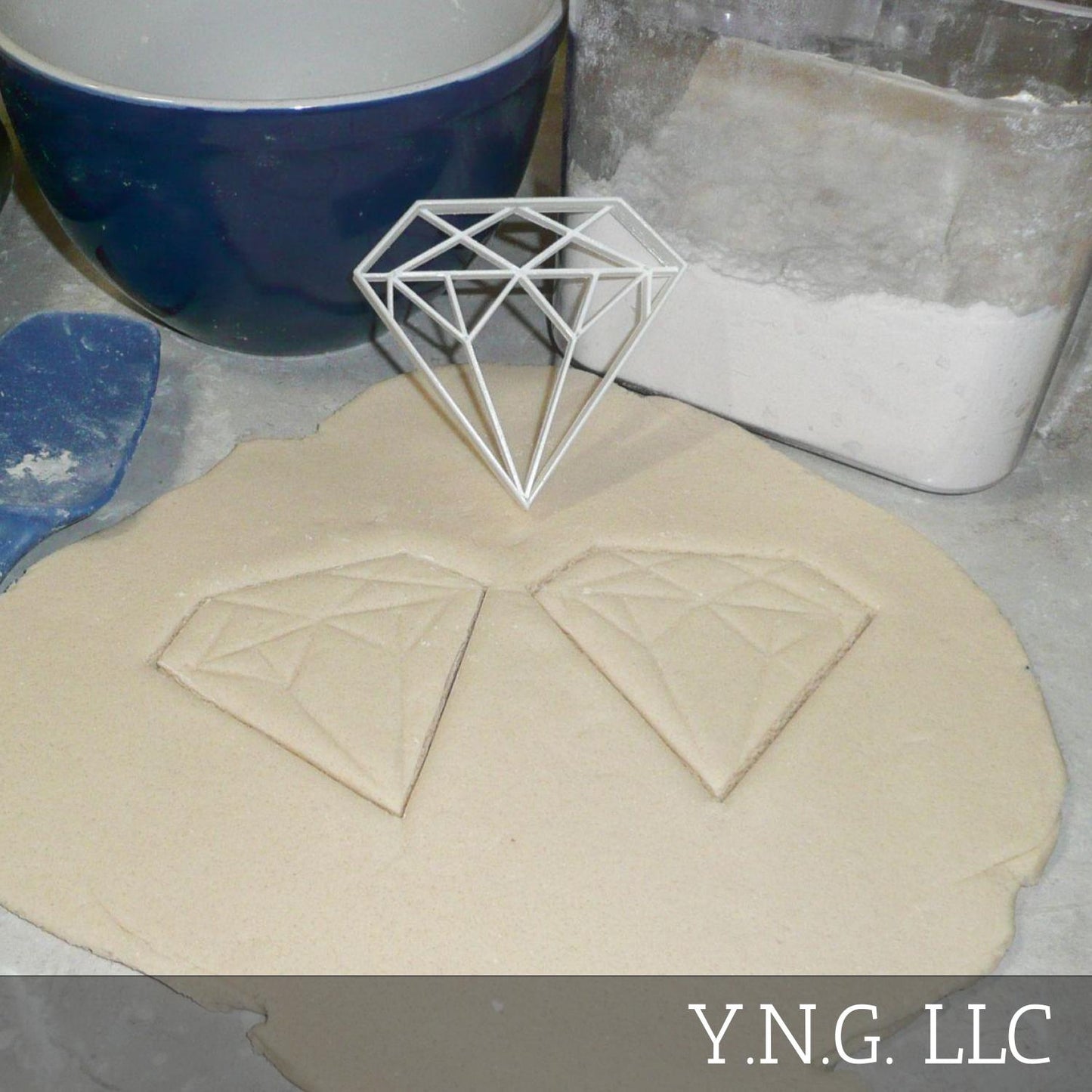 Diamond Stone Engagement Wedding Cookie Cutter Made In USA PR406
