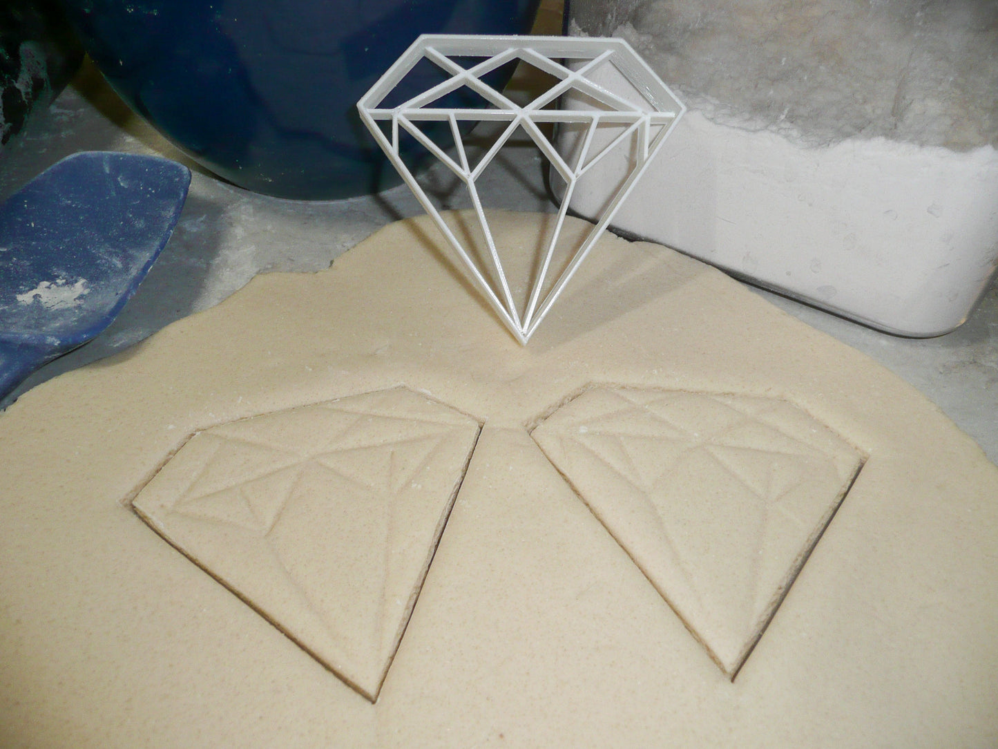 Diamond Stone Engagement Wedding Cookie Cutter Made In USA PR406