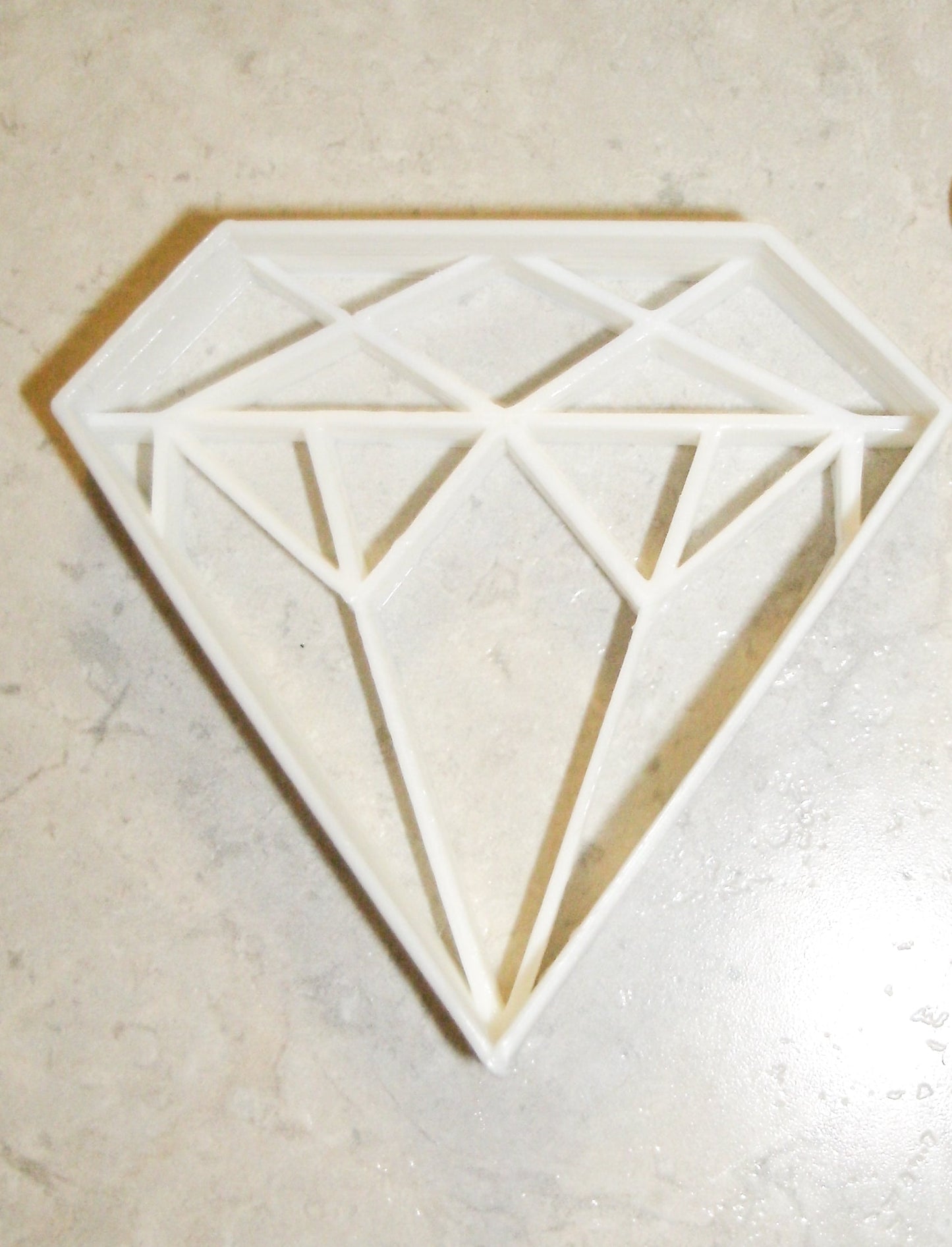 6x Diamond Rock Stone Fondant Cutter Cupcake Topper 1.75 IN USA FD406