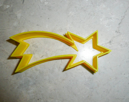 6x Shooting Star Fondant Cutter Cupcake Topper 1.75 IN USA FD407