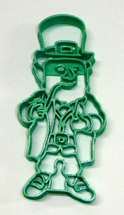 6x Leprechaun 2 With Pipe Fondant Cutter Cupcake Topper 1.75 IN USA FD4177