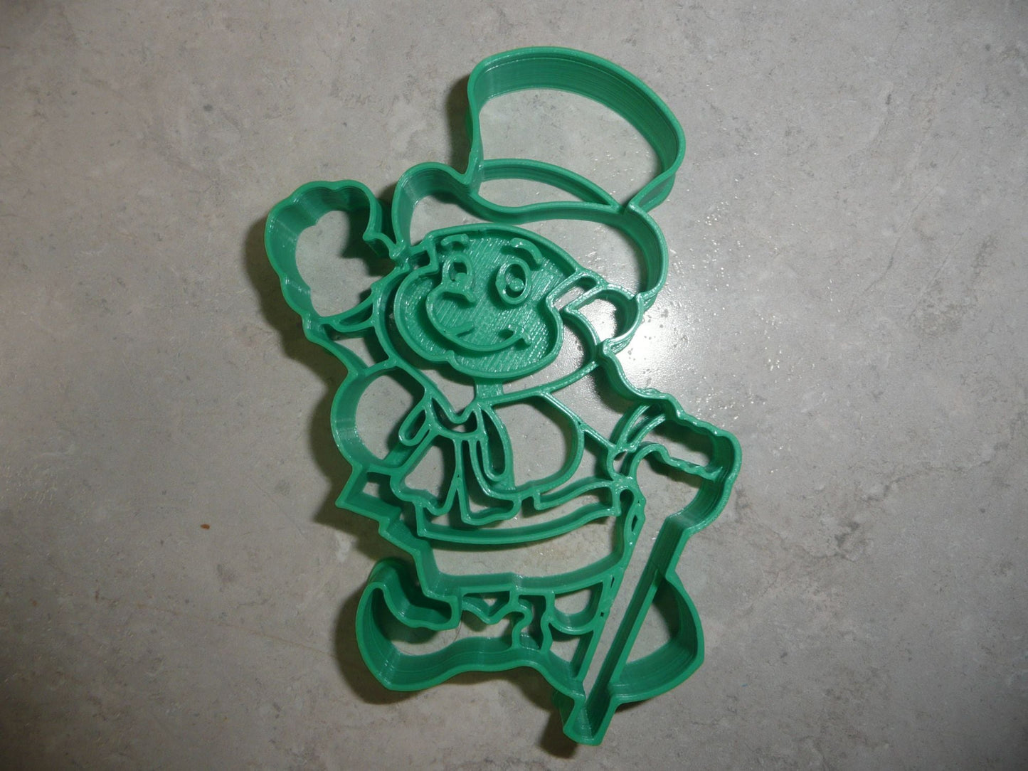 6x Leprechaun 3 Waving Fondant Cutter Cupcake Topper 1.75 IN USA FD4178