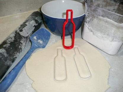 Wine Bottle Shape Wedding Anniversary Cookie Cutter Made in USA PR446