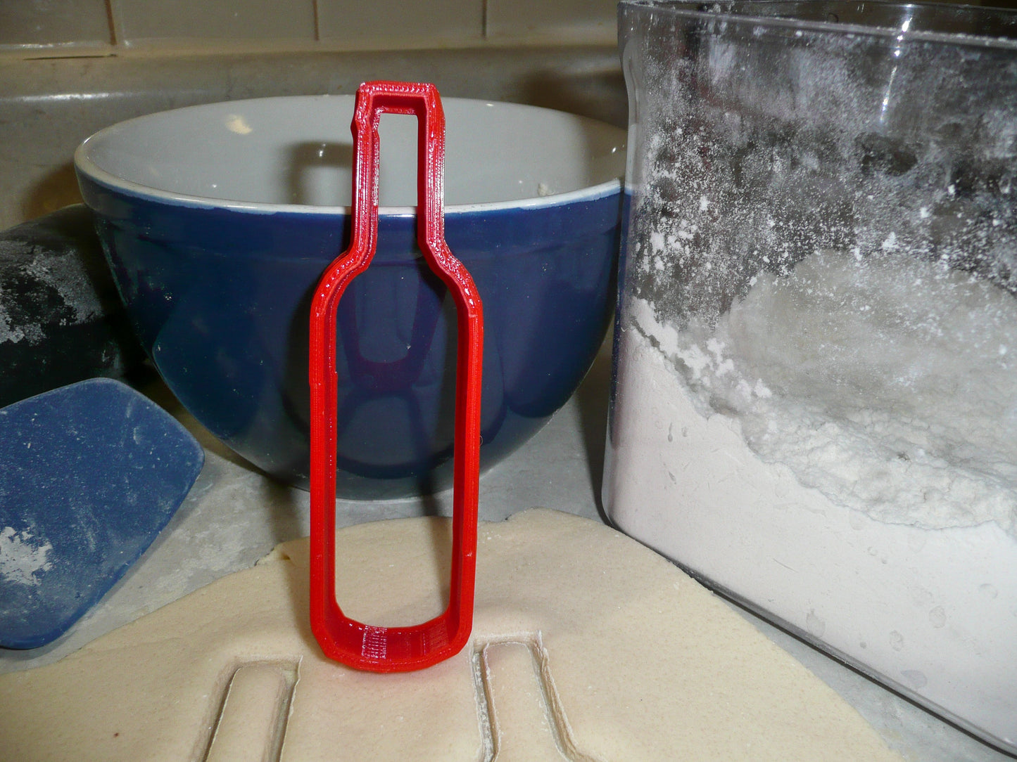 Wine Bottle Shape Wedding Anniversary Cookie Cutter Made in USA PR446