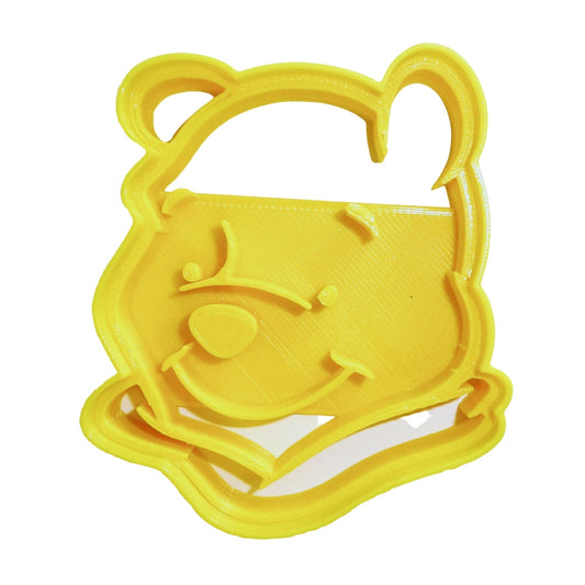 6x Winnie the Pooh Face Fondant Cutter Cupcake Topper 1.75 IN USA FD455