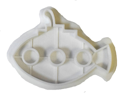6x Submarine Fondant Cutter Cupcake Topper 1.75 IN USA FD474