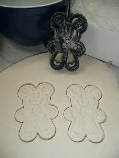 Mickey Gingerbread Man Christmas Detailed Cookie Cutter Made In USA PR4937