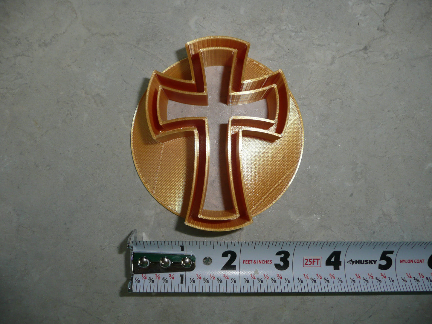 Cross Design Concha Cutter Mexican Sweet Bread Stamp Made In USA PR4975