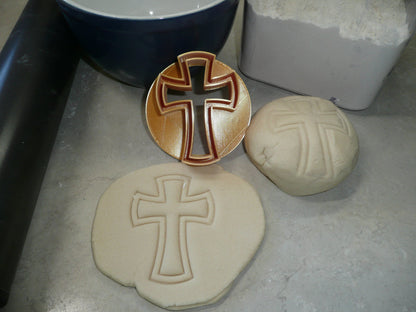 Cross Design Concha Cutter Mexican Sweet Bread Stamp Made In USA PR4975