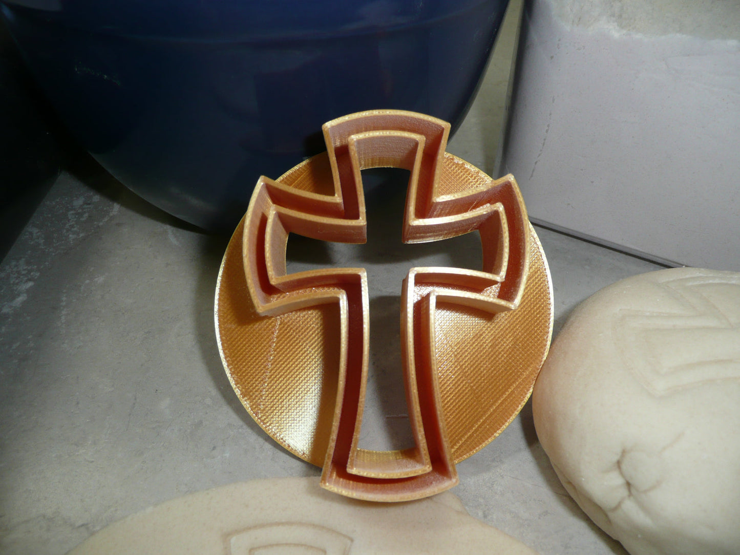 Cross Design Concha Cutter Mexican Sweet Bread Stamp Made In USA PR4975