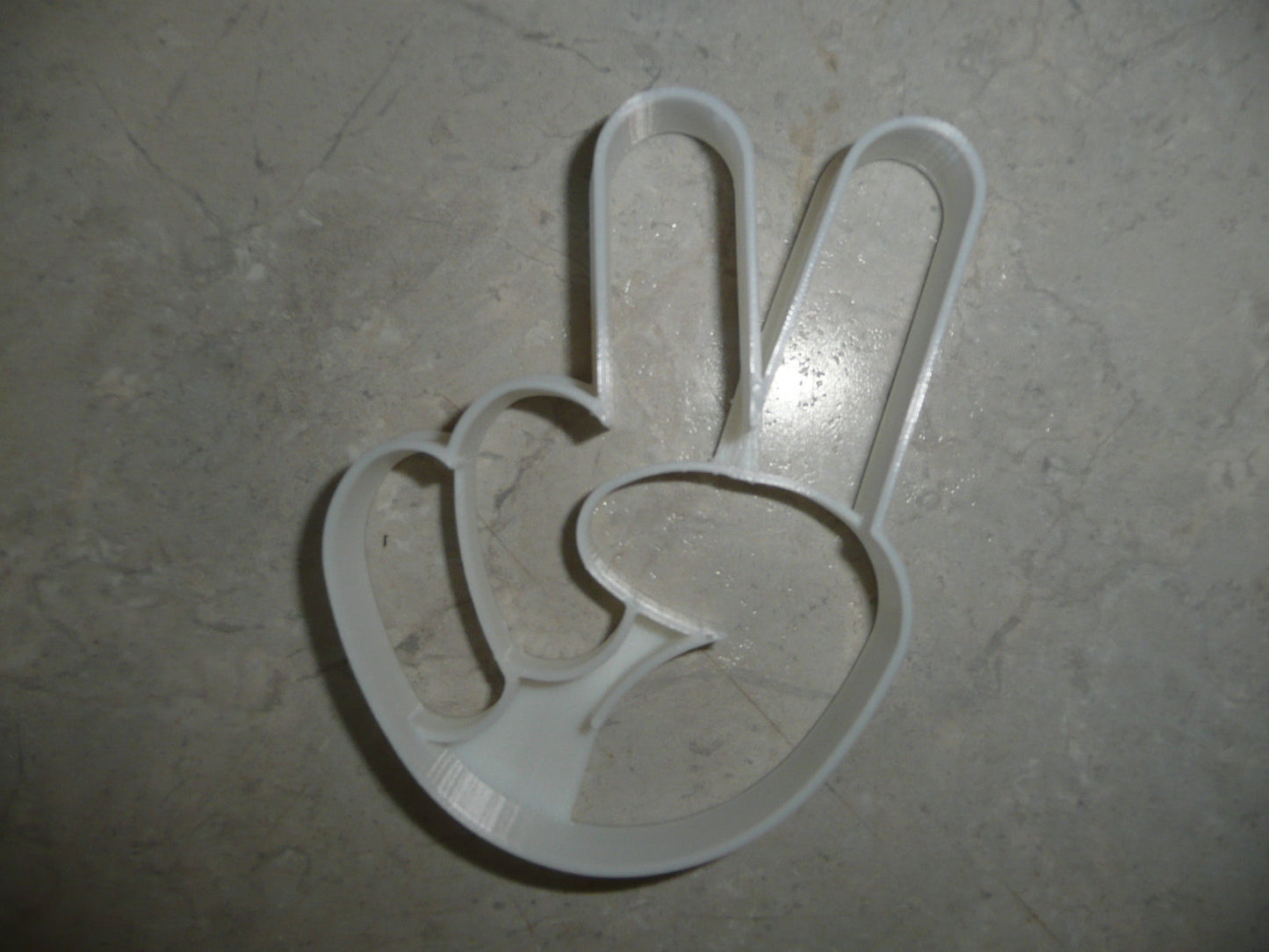 Peace Or Victory Sign Detailed Hand Shape Cookie Cutter Made In USA PR5031