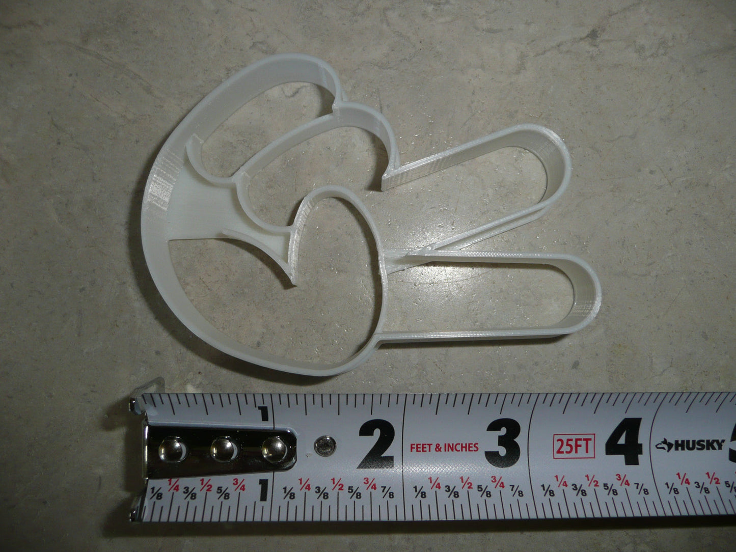 Peace Or Victory Sign Detailed Hand Shape Cookie Cutter Made In USA PR5031