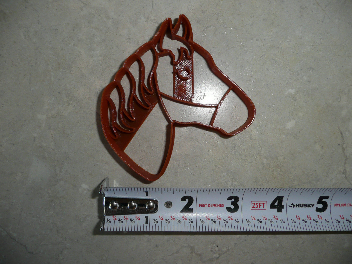 Horse Head Face Side View Detailed Cookie Cutter Made In USA PR5036