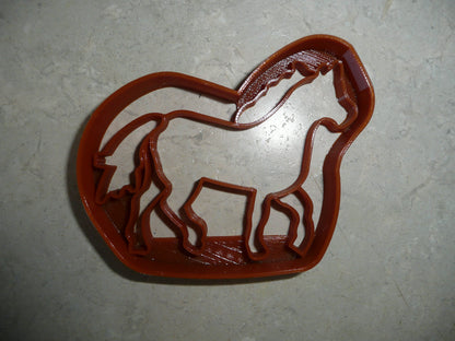 6x Horse Body Side View Fondant Cutter Cupcake Topper 1.75 IN USA FD5037