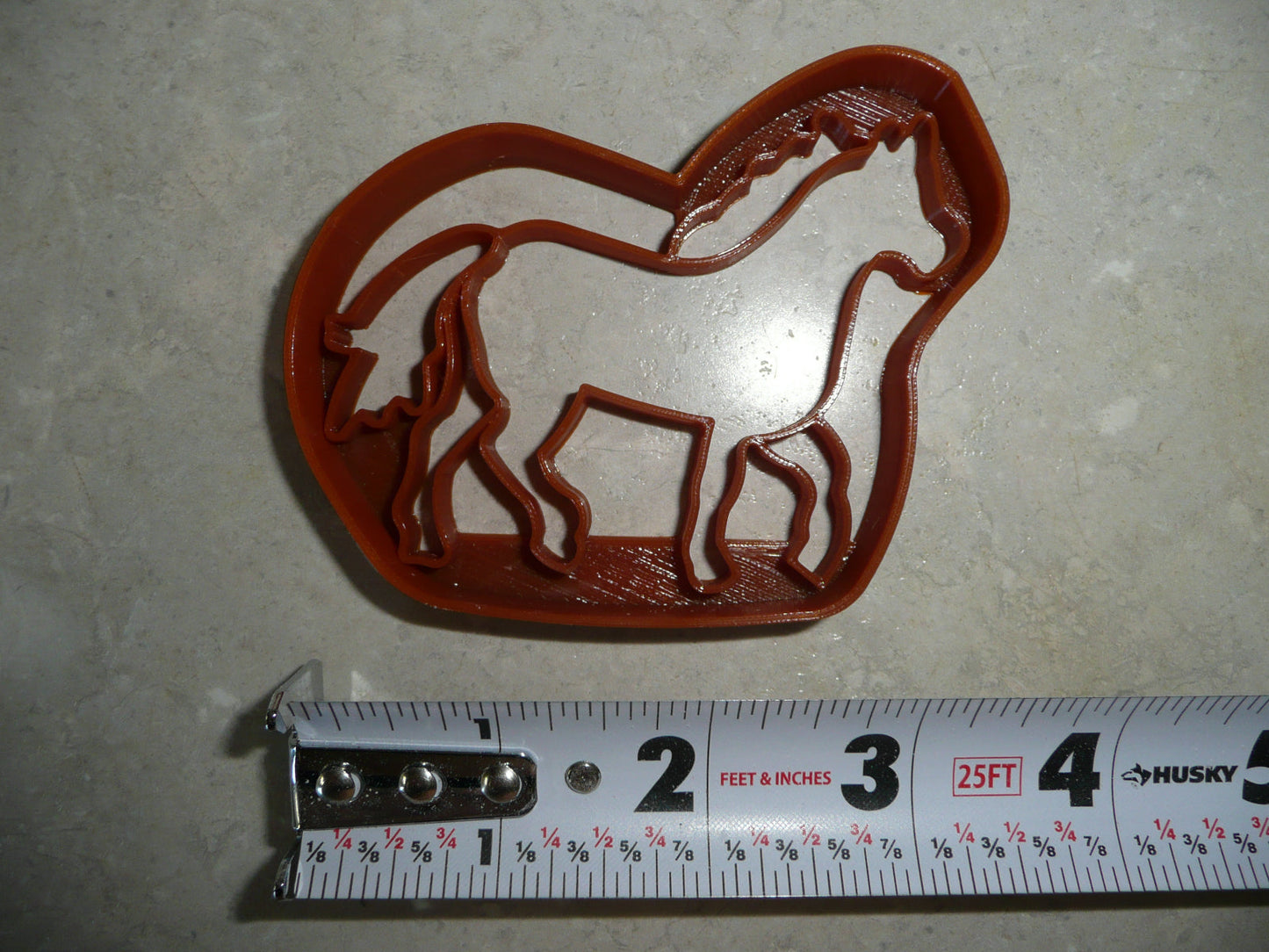 Horse Full Body Side View Detailed Cookie Cutter Made In USA PR5037