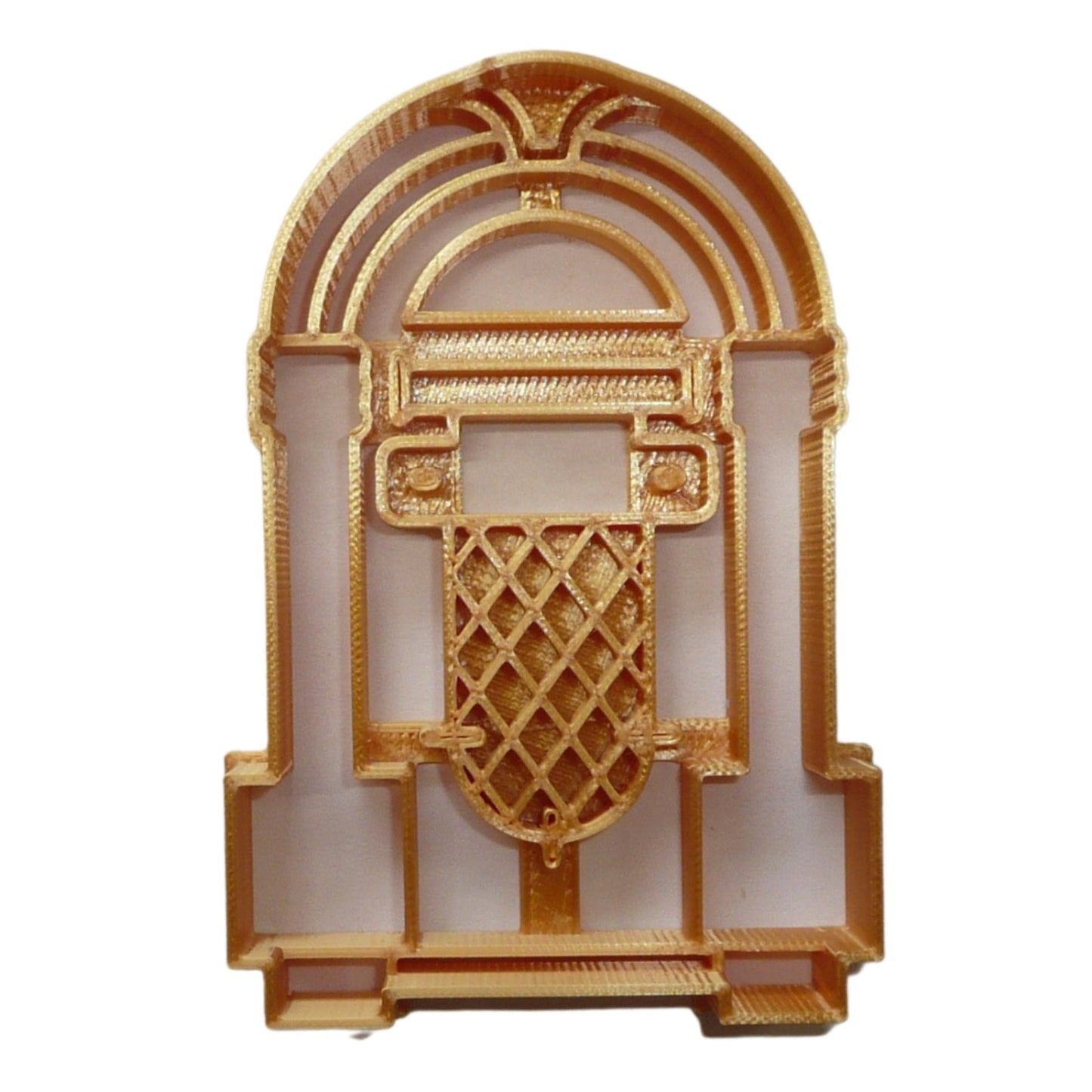 6x Vintage Jukebox Fondant Cutter Cupcake Topper 1.75 IN USA FD5039