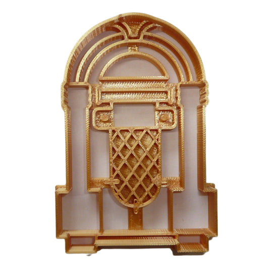 6x Vintage Jukebox Fondant Cutter Cupcake Topper 1.75 IN USA FD5039