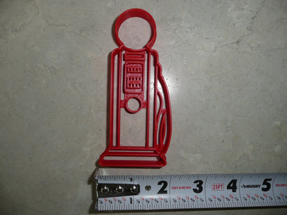 6x Vintage Gas Pump Fondant Cutter Cupcake Topper 1.75 IN USA FD5040