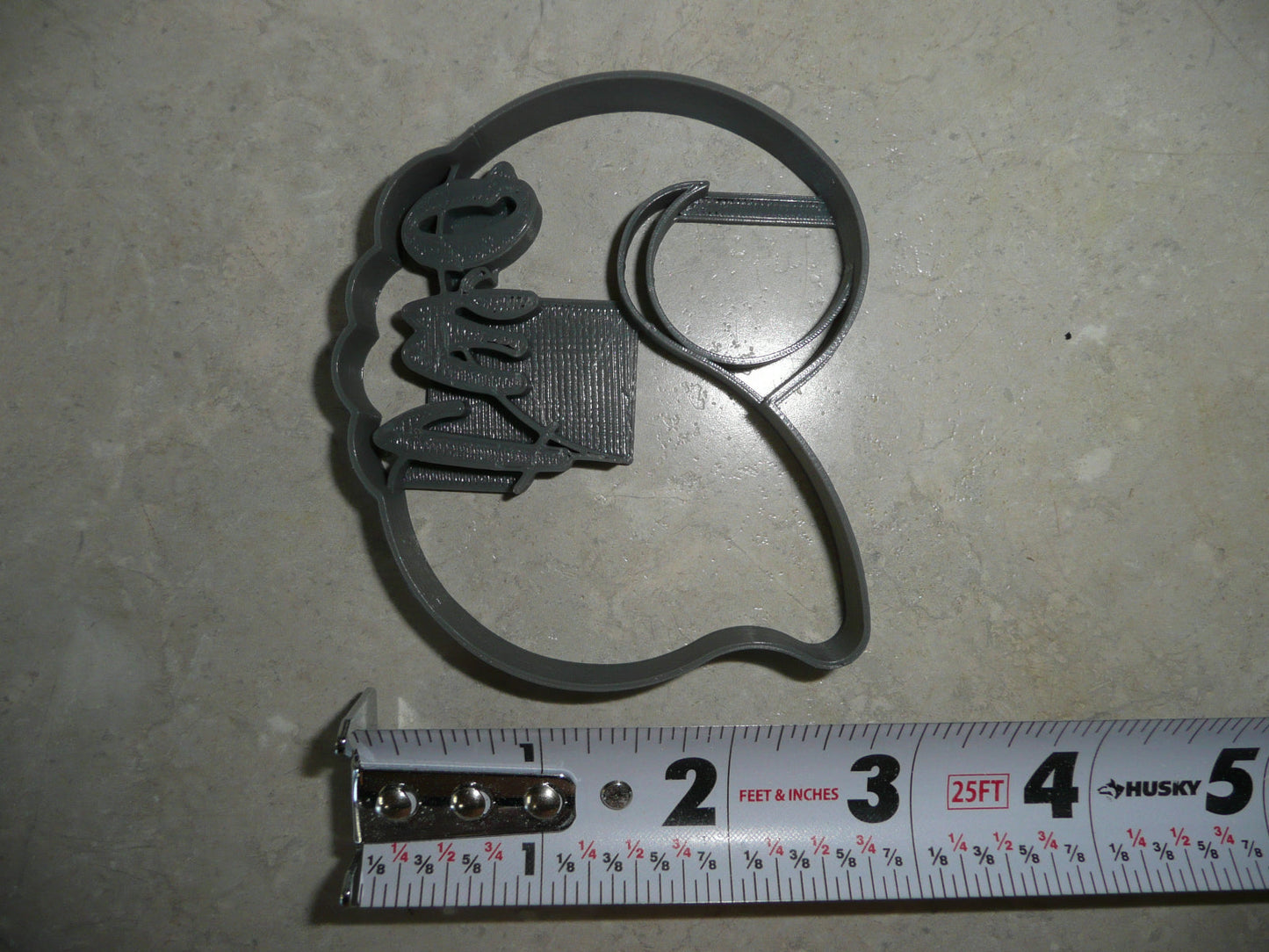 Number 2 With Word On Side Detailed Cookie Cutter Made In USA PR5042