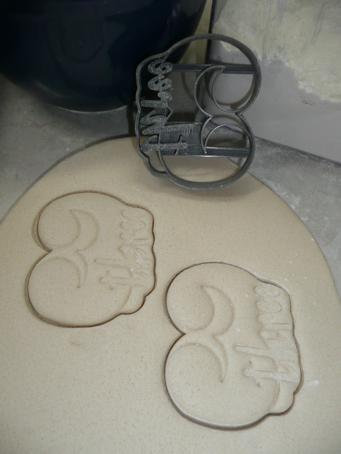 Number 3 With Word On Side Detailed Cookie Cutter Made In USA PR5043